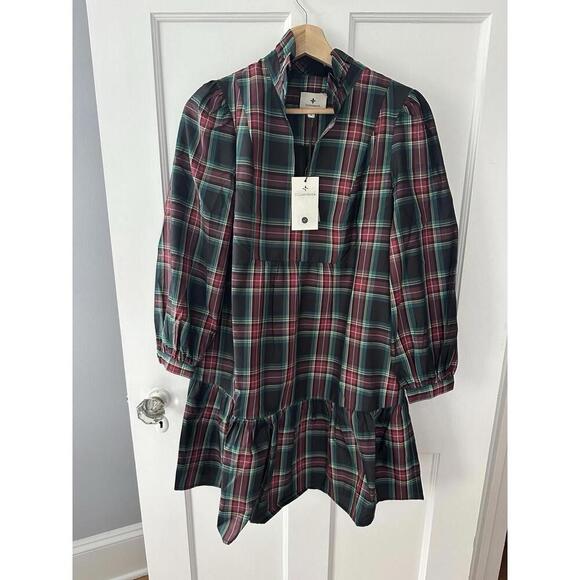 TUCKERNUCK Highland Tartan Plaid Palmerston Dress $228 NWT XXS 2XS - Picture 3 of 4